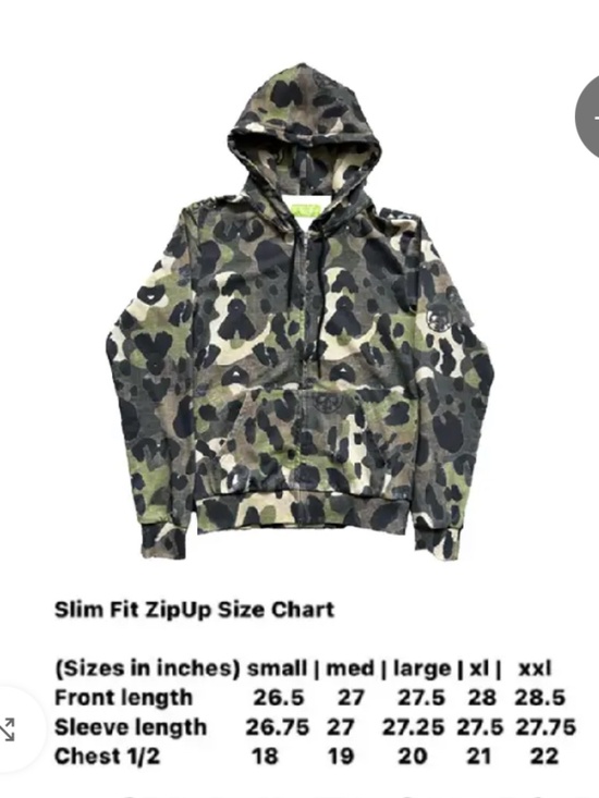 PEACEINWAY x ihatestars "ongoing" ihatewar s/s '25 Camo Hoodie Mens M - Picture 4 of 4